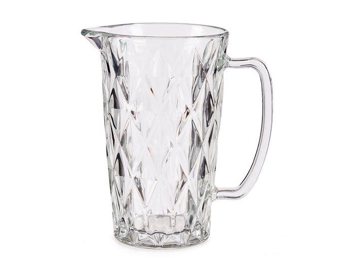 Vivalto Jarra Agua 1L Diamante Vidrio Transparente 12x19.5x17.7 cm (Set de 6)