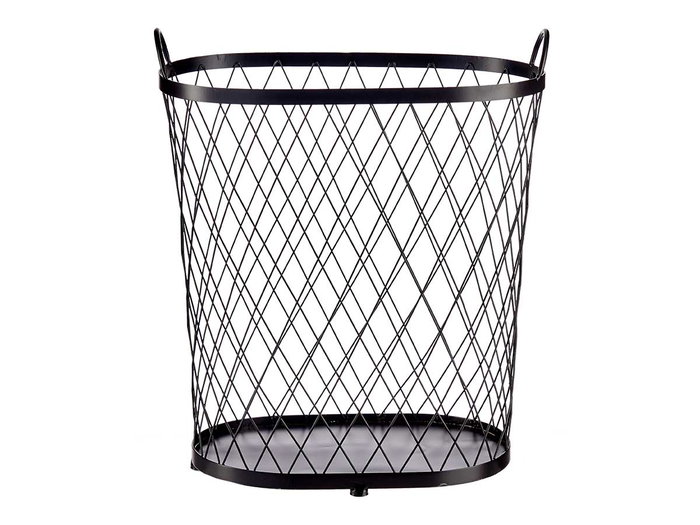 Giftdecor Cesto Metálico Negro con Asas 31x46.5x54.7 cm (Set de 4)