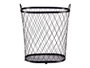 Giftdecor Cesto Metálico Negro con Asas 31x46.5x54.7 cm (Set de 4)
