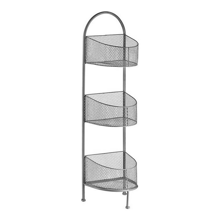 Giftdecor Estantería Metálica Ovalada 3 Pisos Plateado
