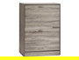 Giftdecor Zapatero Madera 2 Pisos Color Gris Oscuro 60x80x24 cm