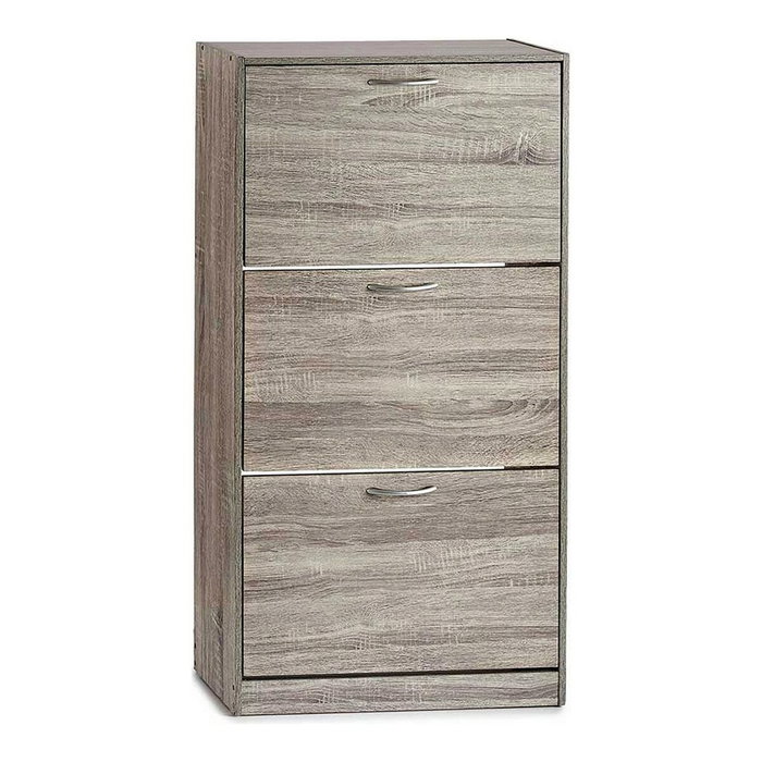 Giftdecor Zapatero de Madera de 3 Pisos Gris Oscuro Giftdecor Zapatero de Madera de 3 Pisos Gris Oscuro