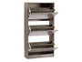 Giftdecor Zapatero de Madera 3 Pisos, Color Gris Oscuro, 60 cm de Ancho x 116 cm de Alto x 24 cm de Fondo