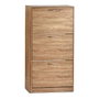 GIFTDECOR Zapatero de madera de 3 pisos color Roble