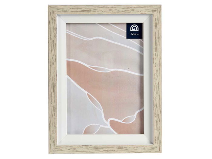 Giftdecor Portafotos Natural Borde Blanco 13x18 cm (Set de 24)