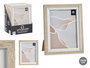 Giftdecor Portafotos Natural Borde Blanco 15x20 cm Plástico y Vidrio (Set de 24)