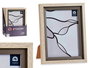 Giftdecor Portafotos Natural Borde Gris 15x20 cm, Plástico y Vidrio (24 Unidades)