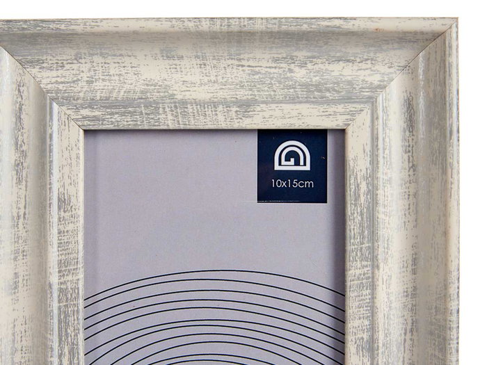 Giftdecor Portafotos Efecto Madera Plata 10x15 cm (24 Unidades)