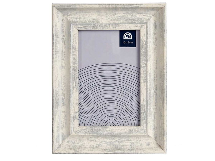 Giftdecor Portafotos Efecto Madera Plata 10x15 cm (24 Unidades)