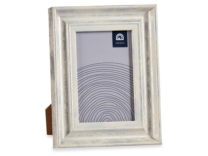 Giftdecor Portafotos Efecto Madera Plata 10x15 cm (24 Unidades)