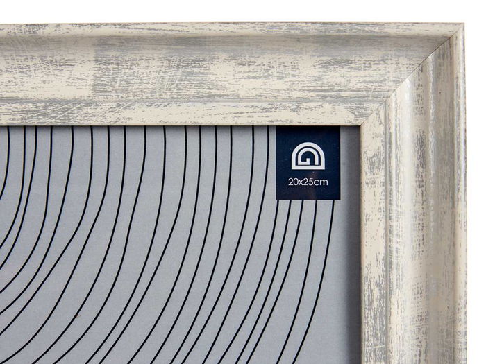 Giftdecor Portafotos Efecto Madera Plata 20x25 cm (Set de 24)