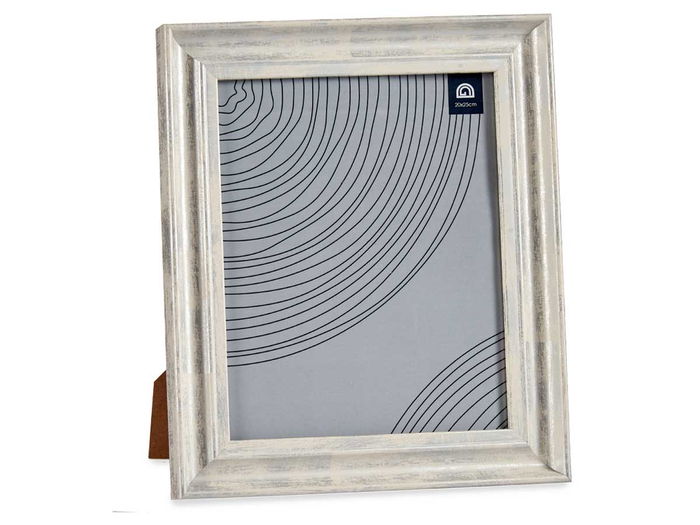 Giftdecor Portafotos Efecto Madera Plata 20x25 cm (Set de 24)