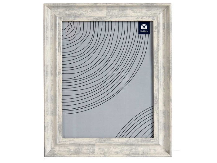 Giftdecor Portafotos Efecto Madera Plata 20x25 cm (Set de 24)