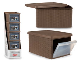 Stefanplast Caja Elegance Abierta Beige 15L 29x21x39cm (Set de 5)