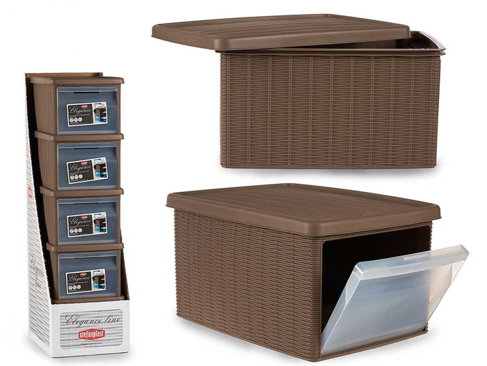 Stefanplast Caja Elegance Abierta Beige 15L 29x21x39cm (Set de 5) Stefanplast Caja Elegance Abierta Beige 15L 29x21x39cm (Set de 5)