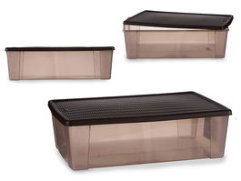 Stefanplast Caja 30L Elegance Chocolate 38.5x17x59.5 cm Plastico (Set de 6)