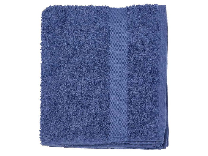 Berilo Toalla de Baño Lisa 90 x 50 cm - Azul Oscuro - 80% Algodón 20% Poliéster (Set de 24)