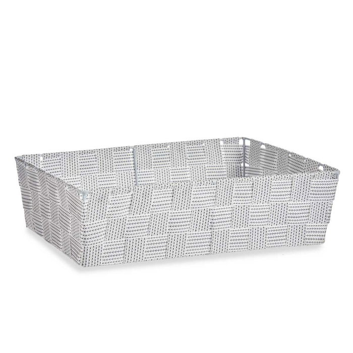 KIPIT Cesta de tela rectangular sin asas blanco