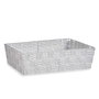 KIPIT Cesta de tela rectangular sin asas blanco