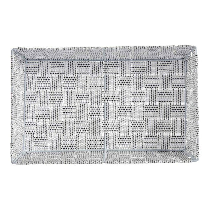 KIPIT Cesta de tela rectangular sin asas blanco