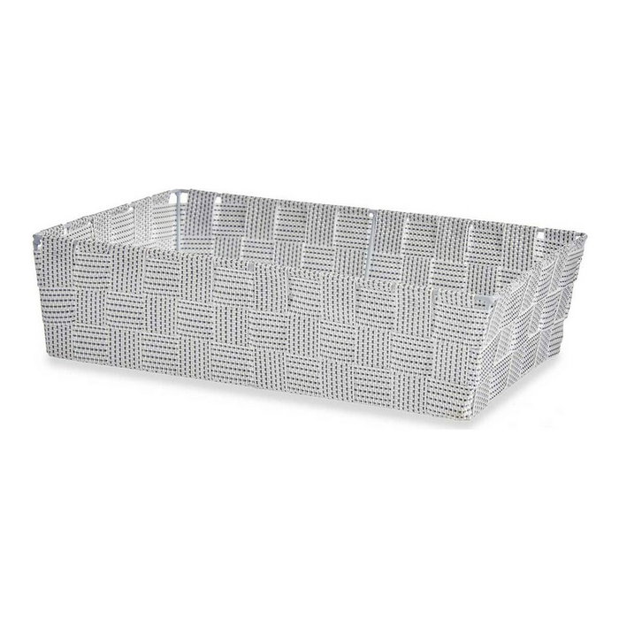 KIPIT Cesta de tela rectangular sin asas blanco