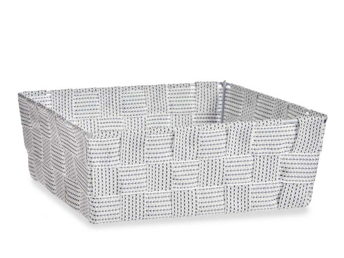 Kipit Cesta Tela Sin Asas Blanca 24 cm (20x24x8 cm) Poliester (Set de 24)