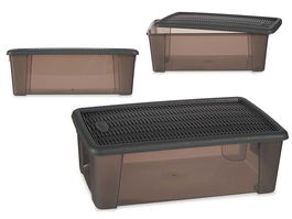 Stefanplast Caja 5L Elegance Gris 19.5 x 11.5 x 33 cm (Set de 12)