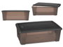 Stefanplast Caja Elegance 5 L Gris y Gris Transparente