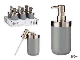 Berilo Dosificador Plateado Gris 350 ml 8x17x9 cm (Set de 12)