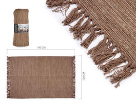 Giftdecor Alfombra de Algodón Marrón 180 x 120 cm (Set de 6)