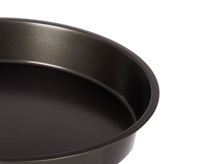Kinvara Molde Redondo Metal 28 cm x 4.2 cm Gris Oscuro, Antiadherente, Alta Calidad, Apto para Horno (Set de 24)
