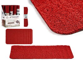 Giftdecor Felpudo Rojo PVC Poliester 70x40 cm (Set de 12)