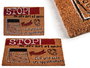 Giftdecor Felpudo Fibra de Coco Stop 40x60 cm Natural, Negro, Rojo (Set de 12)
