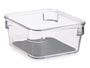 Kinvara Organizador con Antideslizante 9.3x4.5x9.3 cm Plástico Reciclado PET y TPR Gris y Transparente (Set de 24)