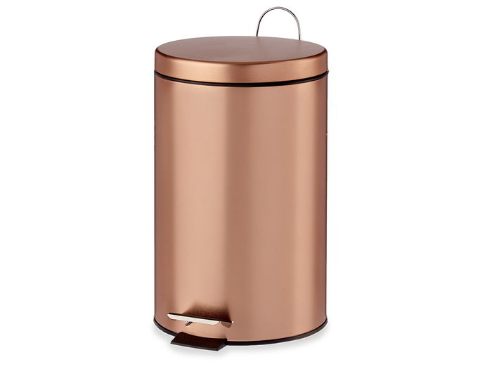 Berilo Papelera Pedal 12L Metal Cobre 25 x 39.5 x 32 cm (Set de 4)