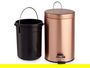 Berilo Papelera Pedal 12L Metal Cobre 25 x 39.5 x 32 cm (Set de 4)