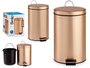 Berilo Papelera de Pedal 7L Metal Oro Pack de 4