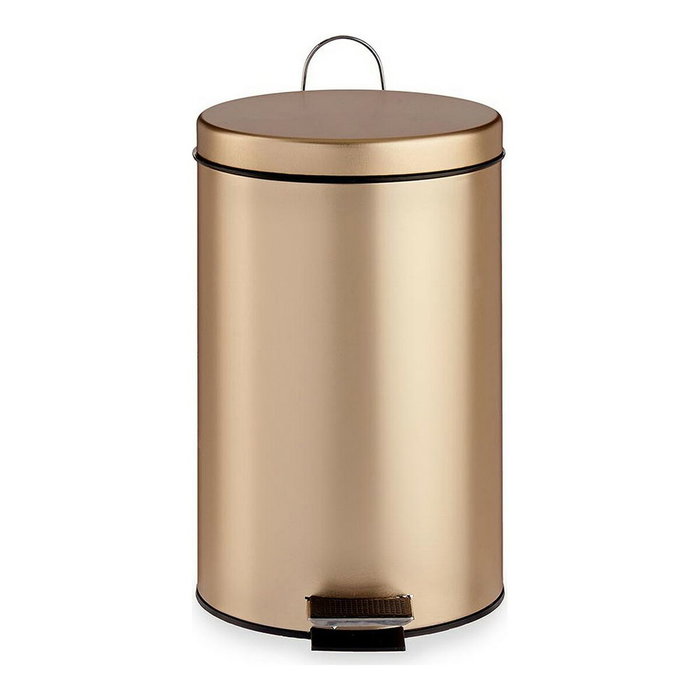 Berilo Papelera de Pedal 7L Metal Oro Pack de 4 Berilo Papelera de Pedal 7L Metal Oro Pack de 4
