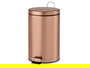 Berilo Papelera Pedal 7L Metal Cobre 20.5 x 26 x 30.5 cm con Cubo Extraíble (Set de 4)
