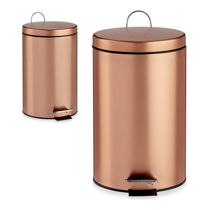 Berilo Papelera de Pedal 7L Metal Cobre Berilo Papelera de Pedal 7L Metal Cobre