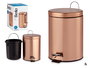 Berilo Papelera Pedal 5L Metal Cobre 20.5 x 27.5 x 26.5 cm (Set de 4)