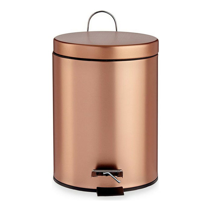 Berilo Papelera de Pedal 5L Metal Cobre Berilo Papelera de Pedal 5L Metal Cobre