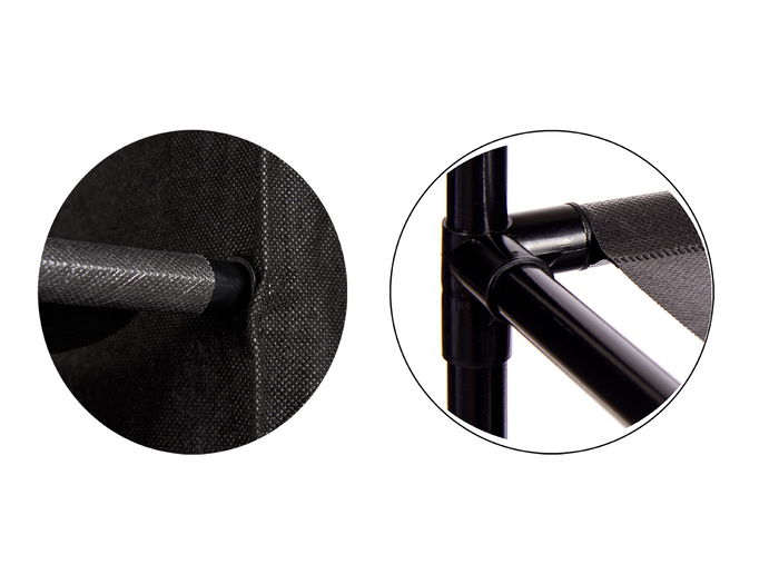 Kipit Armario Combinado Doble 172 cm Alto x 105 cm Largo x 43 cm Ancho Negro Hierro Plástico Tela No Tejida (Set de 6)