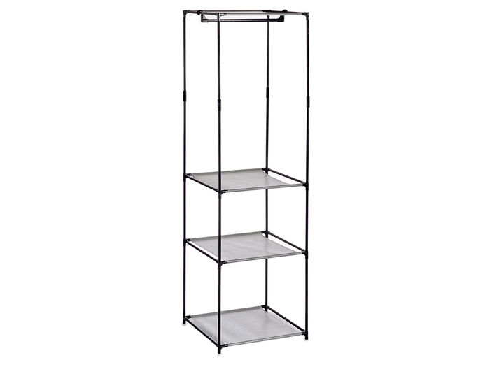 Kipit Armario Abierto Sencillo 160 cm Negro/Gris (Set de 6)