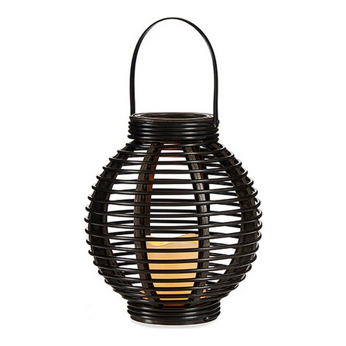 IBERGARDEN Farol Vela LED con Asa Marrón 21x25 cm