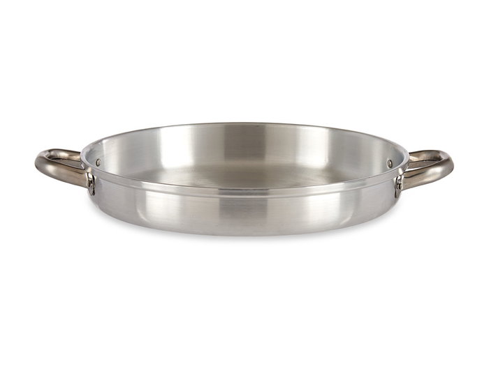 Kinvara Sarten Aluminio Con Asas 30 cm Plata Apto para Gas y Horno (Set de 12)