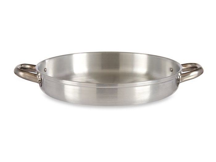 Kinvara Sartén de Aluminio con Asas 28 cm para Gas y Horno, Apta para Lavavajillas, Color Plata (Set de 12) Kinvara Sartén de Aluminio con Asas 28 cm para Gas y Horno, Apta para Lavavajillas, Color Plata (Set de 12)