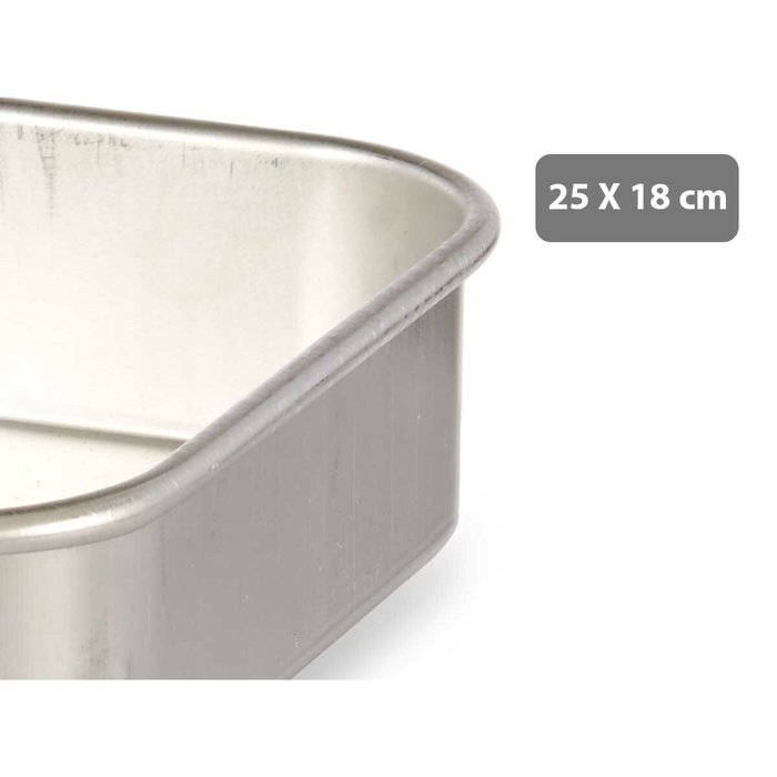Kinvara Rustidera de Aluminio 25x18cm Plata (Pack de 12)
