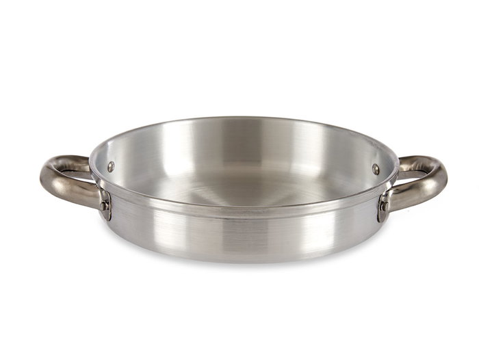 Kinvara Sartén de Aluminio con Asas 20 cm Plata Apto para Gas y Horno (Set de 12)