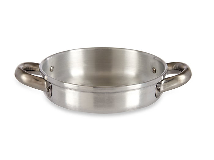 Kinvara Sarten Aluminio con Asas 16 cm, Plata. Apto para Gas y Horno, Apto para Lavavajillas. (Set de 12)
